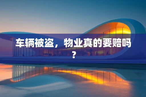 车辆被盗，物业真的要赔吗？