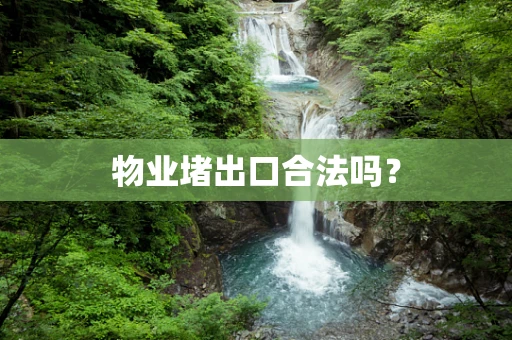 物业堵出口合法吗？