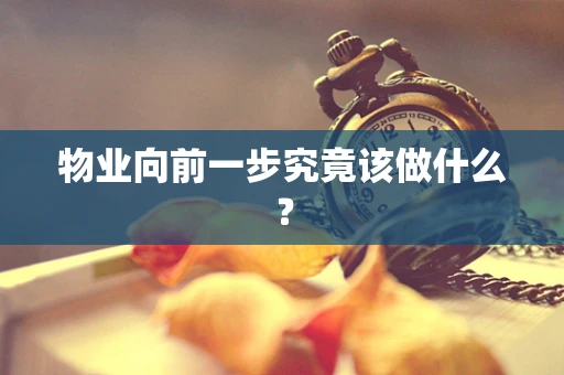 物业向前一步究竟该做什么？
