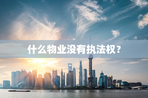 什么物业没有执法权？