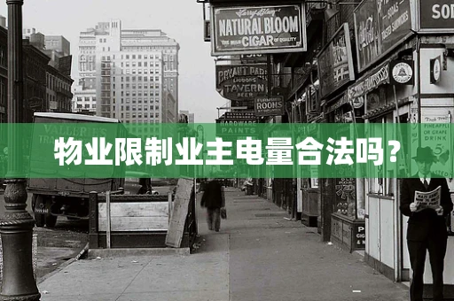 物业限制业主电量合法吗？