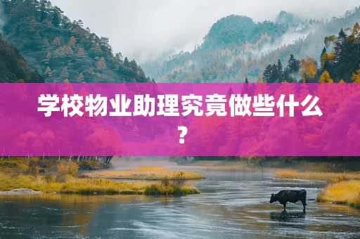 学校物业助理究竟做些什么？