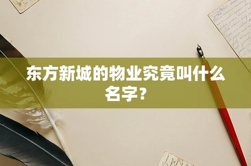 东方新城的物业究竟叫什么名字？