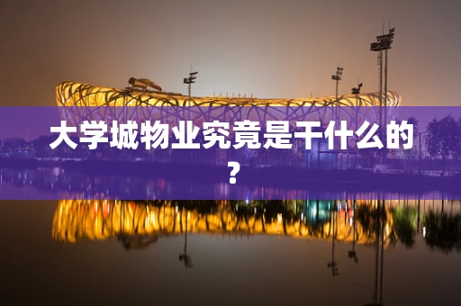 大学城物业究竟是干什么的？