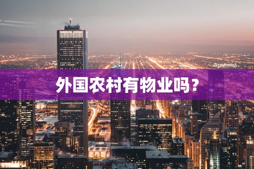 外国农村有物业吗？