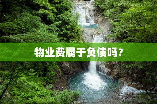 物业费属于负债吗？