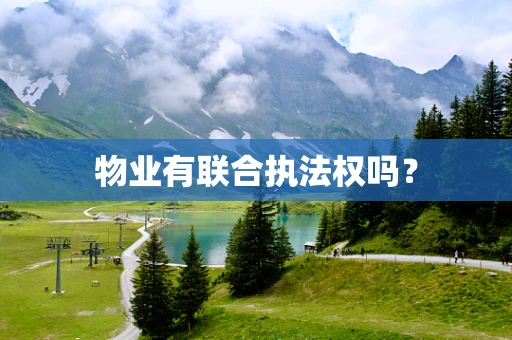 物业有联合执法权吗？