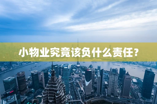 小物业究竟该负什么责任？