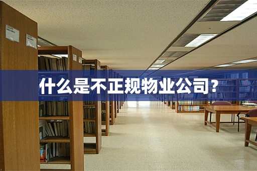 什么是不正规物业公司？