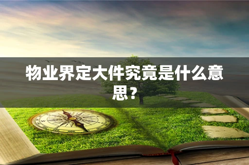 物业界定大件究竟是什么意思？